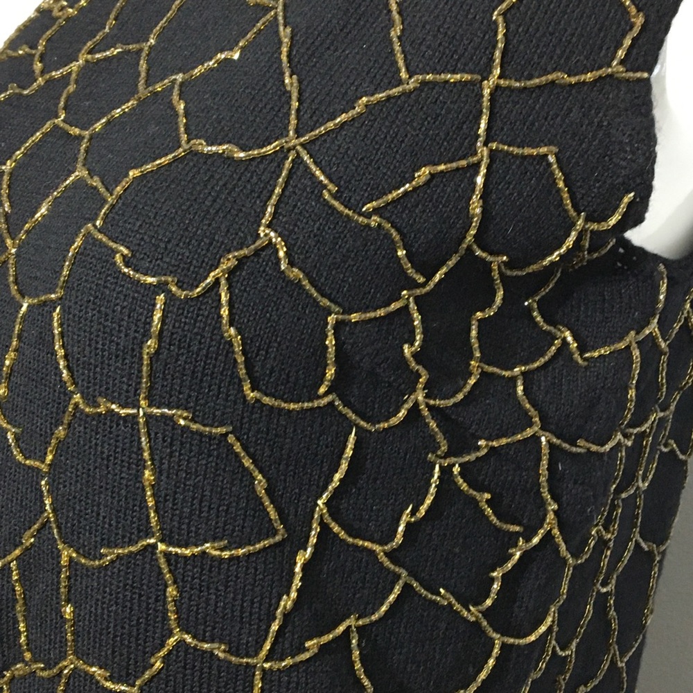 Vintage European Sleeveless Beaded Knit Top - Picture 4 of 13